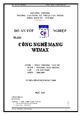 Đồ án Công nghệ mạng WIMAX