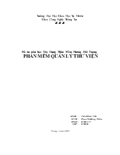 Đồ án môn học Phần mềm quản lý thư viện