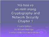 Mã hóa và an ninh mạng ( Chapter 1)
