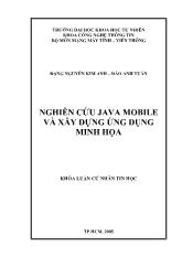 Luận văn Nghiên cứu Java Mobile và xây dựng ứng dụng minh họa