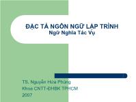 ĐẶC TẢ NGÔN NGỮ LẬP TRÌNH_Ngữ Nghĩa Tác Vụ