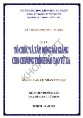 Tổ chức và xây dựng bài giảng cho chương trình đào tạo từ xa