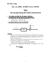 Đồ án Xây dựng hệ thống điều khiển một bình mức