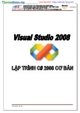 Visual Studio: Lập trình C# 2008 Cơ bản