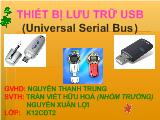 Báo cáo đề tài: Thiết bị lưu trữ USB (Universal Serial Bus )