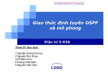 Giao thức định tuyến OSPF và mô phỏng