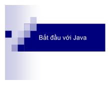 Bắt đầu với Java