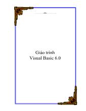 Giáo trình lập trình Visual Basic 6.0