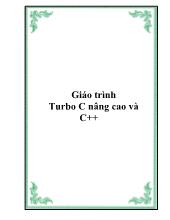 Giáo trình Turbo C nâng cao và C++