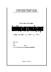 Luận văn Tìm hiểu nguyên lý làm việc của nguồn sấy trực tiếp của trung tâm điện -  điện tử công suất