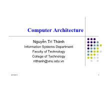 Kiến trúc máy tính-Các thành phần cơ bản của máy tính