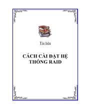 Cách cài đặt hệ thống raid