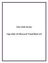 Lập trình với Microsoft Visual Basic 6.0