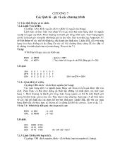 Lý thuyết lập trình cơ bản (8051) Chương 7