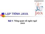 Lập trình Java - Tổng quan về ngôn ngữ Java