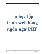 Tự học lập trình web bằng ngôn ngữ PHP