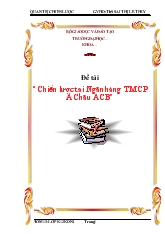 Đề tài Chiến lược tại Ngân hàng TMCP Á Châu ACB