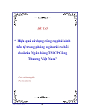 Đề tài Hiệu quả sử dụng công cụ phái sinh tiền tệ trong phòng ngừa rủi ro hối đoái của Ngân hàng TMCP Công Thương Việt Nam