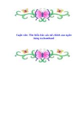 Báo cáo Luận văn Tìm hiểu  tài chính của ngân hàng Techombank