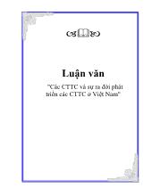 Luận văn Các CTTC và sự ra đời phát triển các CTTC ở Việt Nam