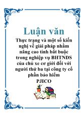 Luận văn Thực trạng và một số kiến nghị về giải pháp nhằm nâng cao tính bắt buộc trong