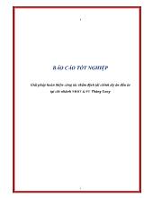 Báo cáo Giải pháp hoàn thiện công tác thẩm định tài chính dự án đầu tư tại chi nhánh NHĐT & PT Thăng Long