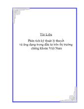 Chuyên đề Phân tích kỹ thuật lý thuyết và ứng dụng tong đầu tư trên thị trường chứng khoán Việt Nam