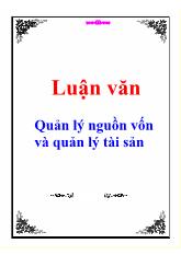 Luận văn Quản lý nguồn vốn và quản lý tài sản
