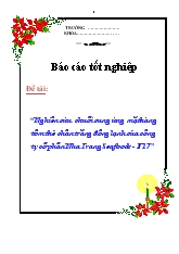 Báp cáo tốt nghiệp Nghiên cứu chuỗi cung ứng mặt hàng tôm thẻ chân trắng đông lạnh của công ty cổ phần Nha Trang Seafoods - F17