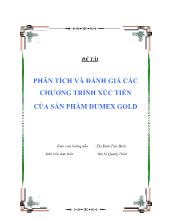 Chuyên đề Phân tích và đánh giá các chương trình xúc tiến của sản phẩm Dumex Gold