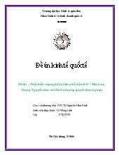 Đề án Phát triển mạng lưới phân phối bán lẻ G7 Mart của Trung Nguyên theo mô hình nhượng quyền thương mại