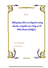 Đề tài Biện pháp nhằm mở rộng thị trường tiêu thụ sản phẩm của công ty cổ phần nước Kỳ Ngân