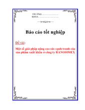 Đề tài Một số giải pháp nâng cao sức cạnh tranh của sản phẩm xuất khẩu ở công ty HANOSIMEX