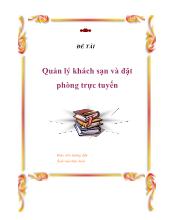 Đồ án Quản lý khách sạn và đặt phòng trực tuyến