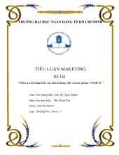 Tiểu luận Điều tra độ nhận biết của khách hàng đối với mỹ phẩm ponds