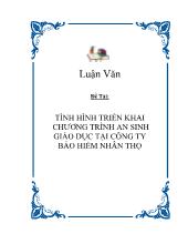 Tình hình triển khai chương trình an sinh giáo dục tại công ty bảo hiểm nhân thọ