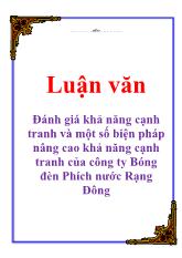 Đề tài Đánh giá khả năng cạnh tranh và một số biện pháp nâng cao khả năng cạnh tranh của công ty Bóng đèn Phích nước Rạng Đông