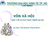 Đề tài Gợi ý về tư duy phát triển dự án - vốn xã hội
