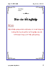 Đề tài Một số biện pháp cơ bản nhằm duy trì và mở rộng thị trường tiêu thụ sản phẩm tại Xí nghiệp may đo X19 thuộc Công ty 247 -Bộ quốc phòng
