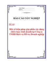 Đề tài Một số biện pháp góp phần xây dựng chiến lược kinh doanh tại Công ty TNHH Dịch vụ Hỗ trợ Doanh nghiệp