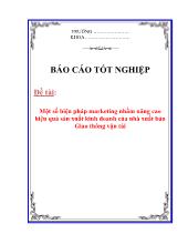 Đề tài Một số biện pháp marketing nhằm nâng cao hiệu quả sản xuất kinh doanh của nhà xuất bản Giao thông vận tải