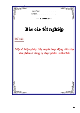 Đề tài Thực trạng hoạt động tiêu thụ sản phẩm của công ty thực phẩm miền bắc