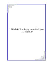 Đề tài Lực lượng sản xuất và quan hệ sản xuất