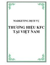 Đề tài Marketing Thương hiệu kfc tại Việt Nam