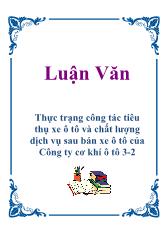 Luận văn Một số giải pháp cơ bản nhằm nâng cao khả năng tiêu thụ ôtô ở Công ty cơ khí ô tô 3-2
