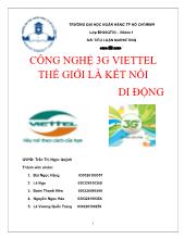 Đề tài Công nghệ 3G Viettel thế giới là kết nối di động