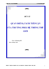 Đề tài Quan điểm, cách tiếp cận của trường phái hệ thống thế giới