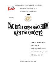 Đề tài Bảo hiểm vận tải hàng hóa quốc tế