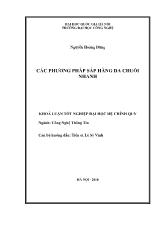 Đề tài Các phương pháp sắp hàng đa chuỗi nhanh