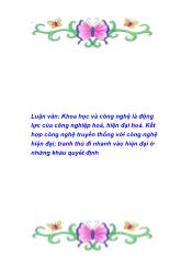 Đề tài Khoa học và công nghệ là động lực của công nghiệp hoá, hiện đại hoá